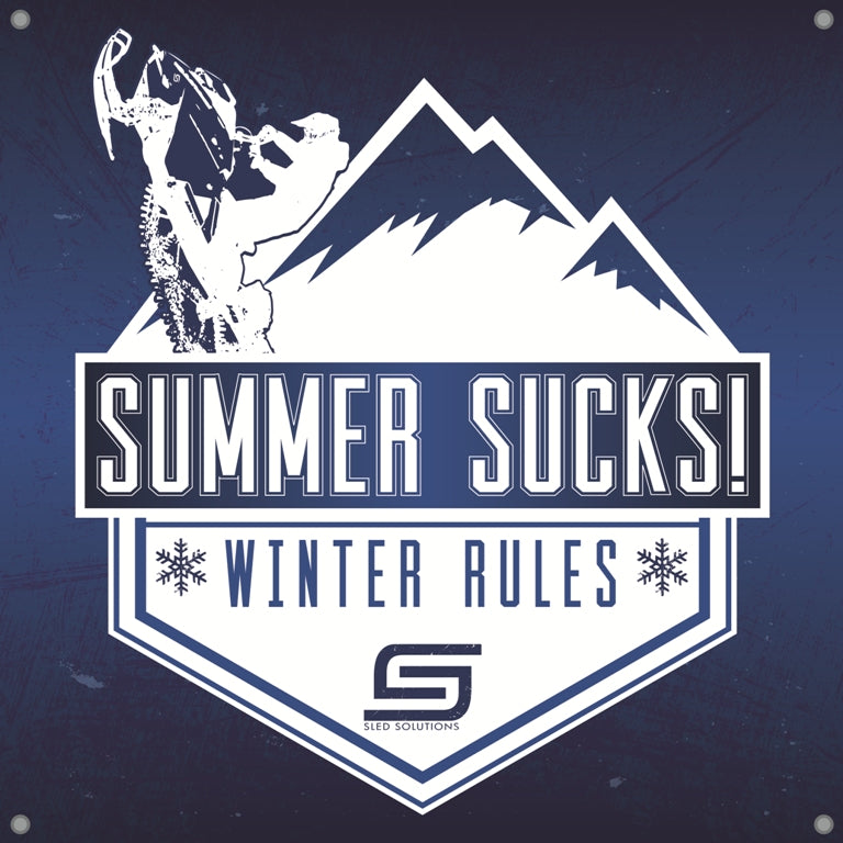 Summer Sucks Blue Banner