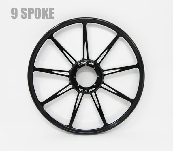TKI 8 Inch 9 Spoke  Billet Wheels