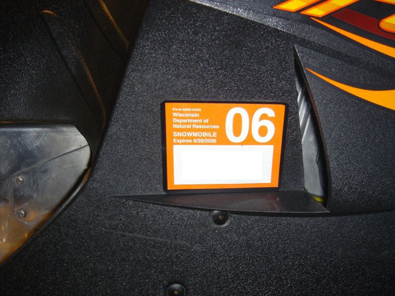 Snowmobile Registration Plates for WI (set)