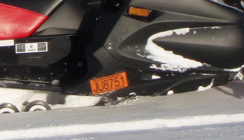 Snowmobile Registration Plates (Set)