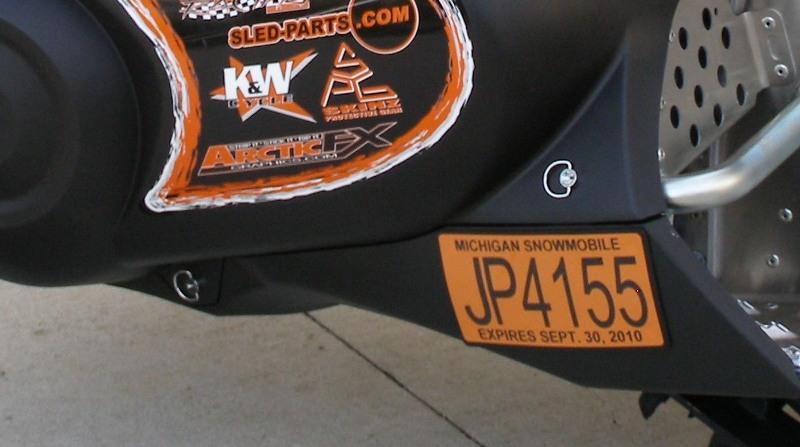 Snowmobile Registration Plates (Set)
