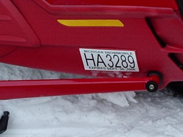 Snowmobile Registration Plates (Set)