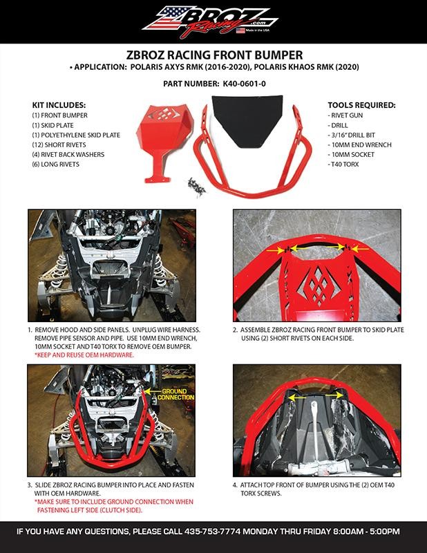 Polaris RMK AXYS Front Bumper